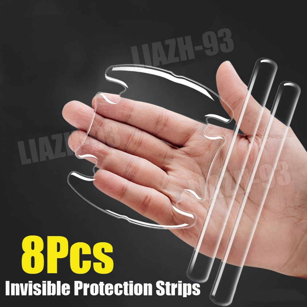 8Pcs Invisible Car Door Handle Bowl Anti-Scratch Protector Stickers