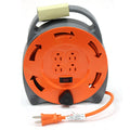 20ft Hand Wind Cord Reel Retractable Extension Cord 16/3 Awg W/4