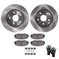 Front Disc Brake Rotors Ceramic Pads for Toyota Prius V 2012-2017 RAV4