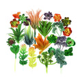 Artificial Succulent Plants Faux Assorted Unpotted Mini Plastic