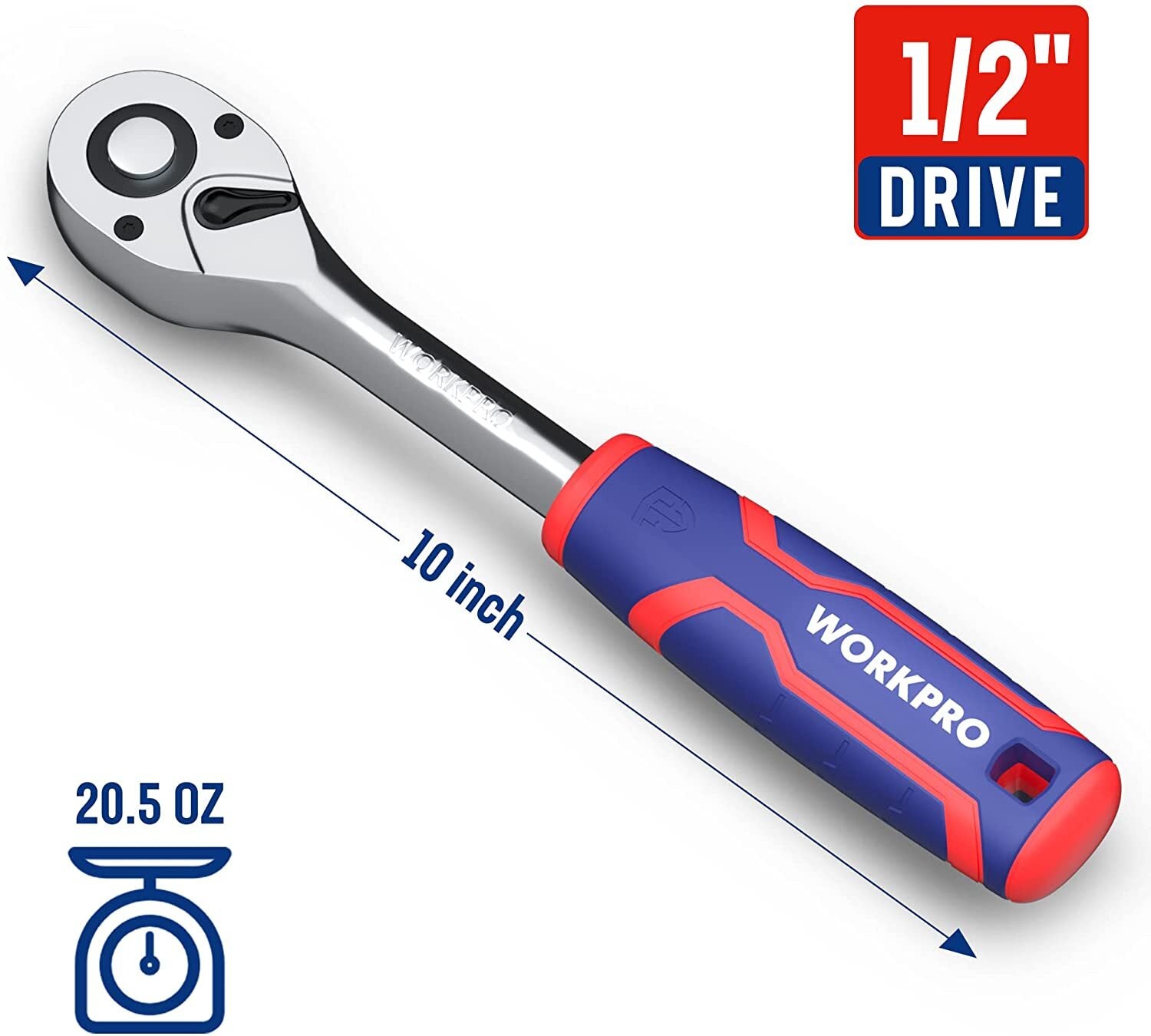 WORKPRO 1/2" Drive Ratchet Wrench by WORKPRO