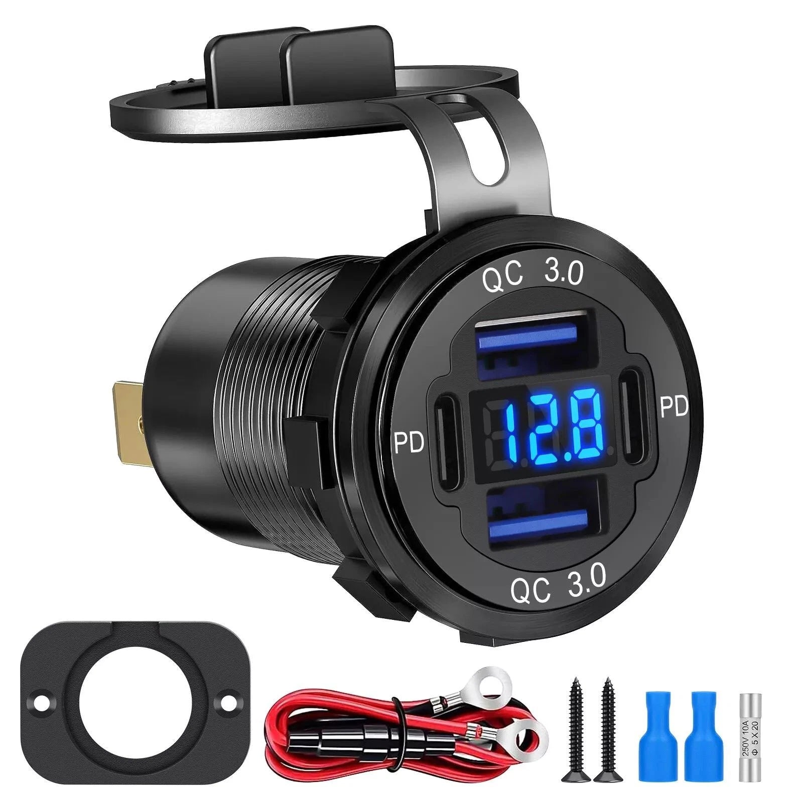 Fast Car Charger Support Quad Charging Capability Suitable For