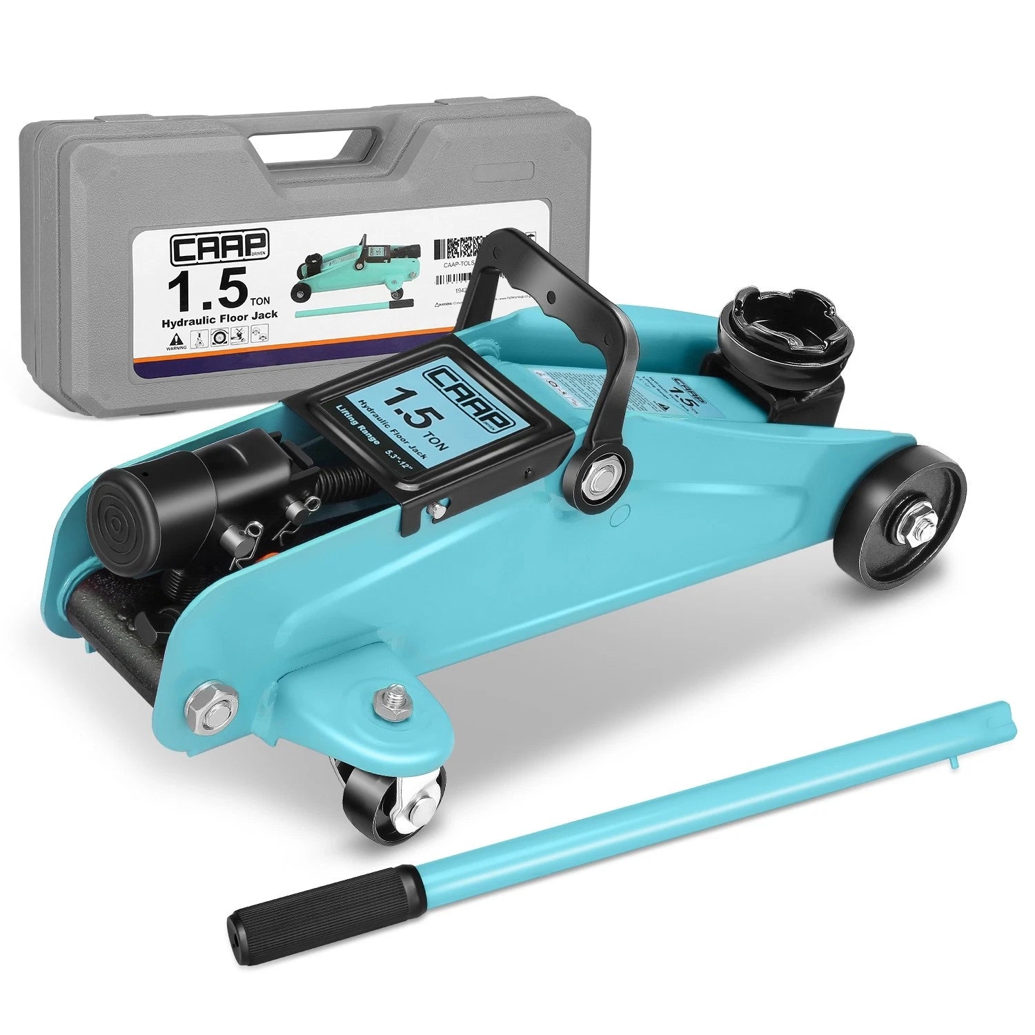 5.3-12in 3000lbs Capacity Hydraulic Lift Sky Blue Steel Floor Jack