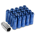 Open End M12x1.5 60mm Tall 20mm Od Blue Aluminum | Built Supply Co