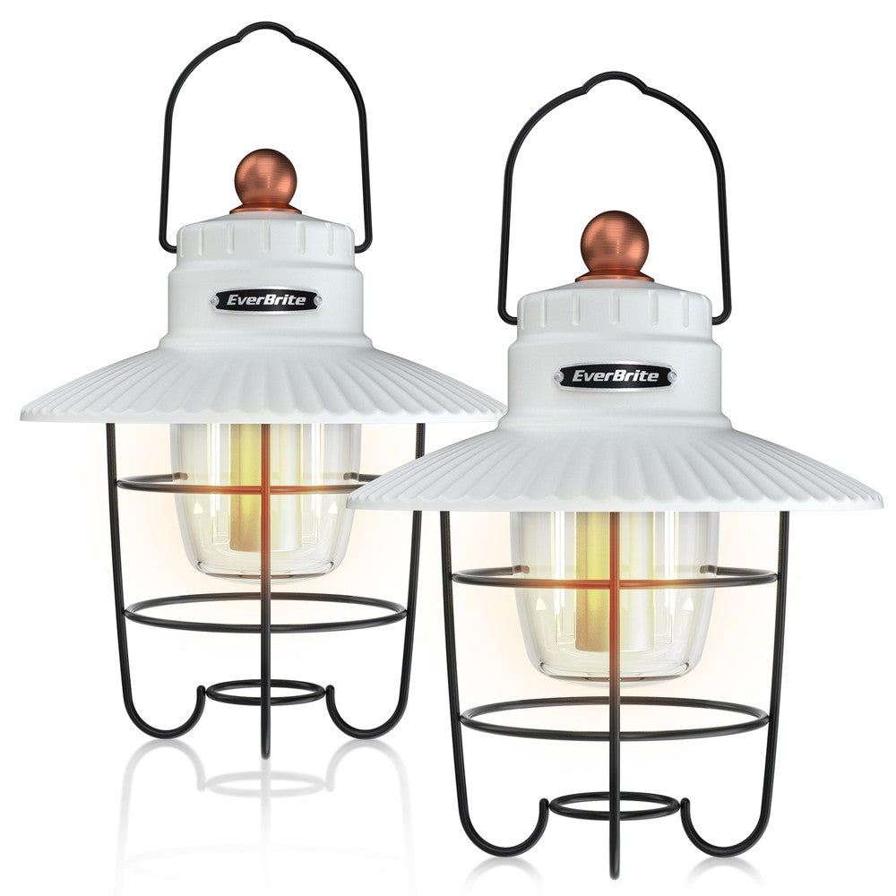 EverBrite 2PCS Rechargeable LED Dual Camping Lantern 550LM 3 Light