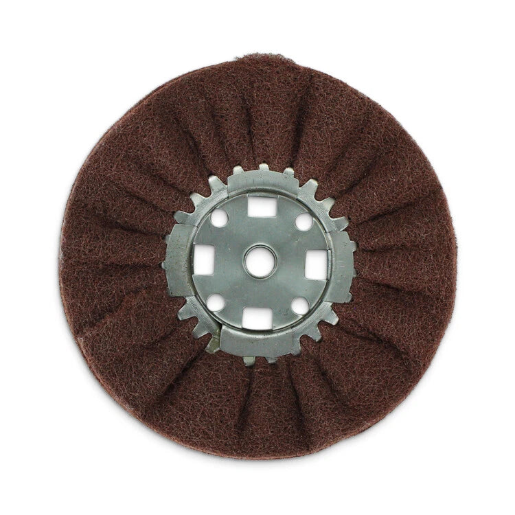8" Satin Surface Prep Airway Buffing Wheel 3" Center Plate x 5/8" Arbor Hole