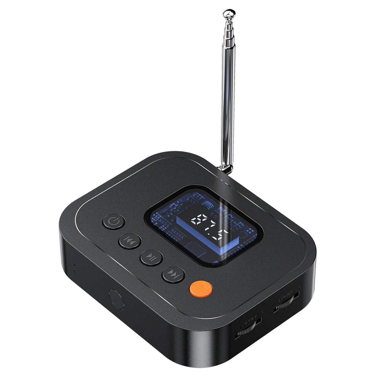 2 In 1 Bluetooth 6.0 Hifi Audio Receiver Fm Radio Adapter With Led