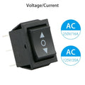 Car Motorcycle 6 Pins Dpdt Double Pole Throw 20 Amp Momentary Rocker