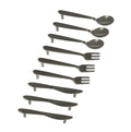 Rok Utensil Fork 3-inch Center To Center Brushed Nickel Cabinet Pull