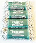 4 Kingcord 1/4" X 100" Diamond Braid Polyester Gray/white Pull