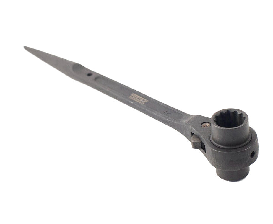 Professional Scaffold Dual Head Socket Podger Ratchet Spanner 17x19