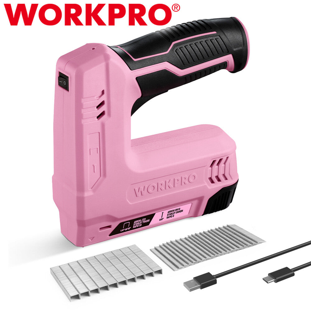 WORKPRO 2-in-1 Electric Cordless Staple Nail Gun 3.6V by WORKPRO