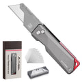 Flissa Titanium Folding Utility Knife Quick Change Blade Razor Knife