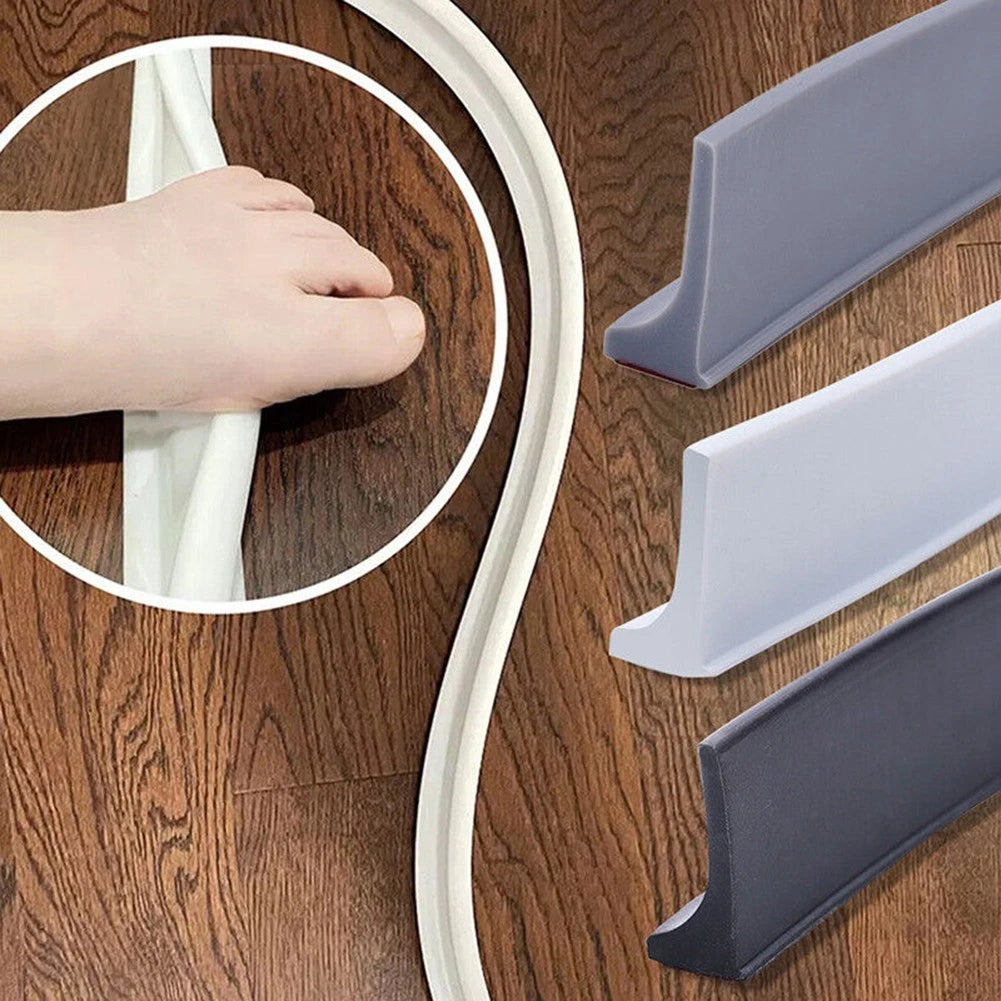 Flexible And Long Shower Water Dam Strip For Bathroom Efficient For