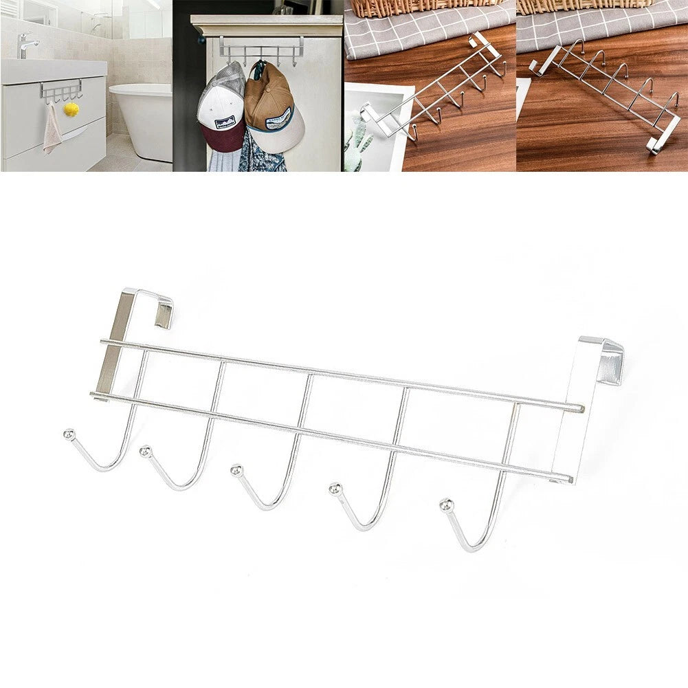 Over The Door Coat Hanging Hook Hooks Holder Wall Rack Tie Bathroom