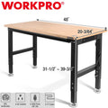 Workpro 48" Heavy-duty Adjustable Workbench Rubber | Built Supply Co