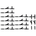 36x Black Hose Y Splitter T/I Connectors
