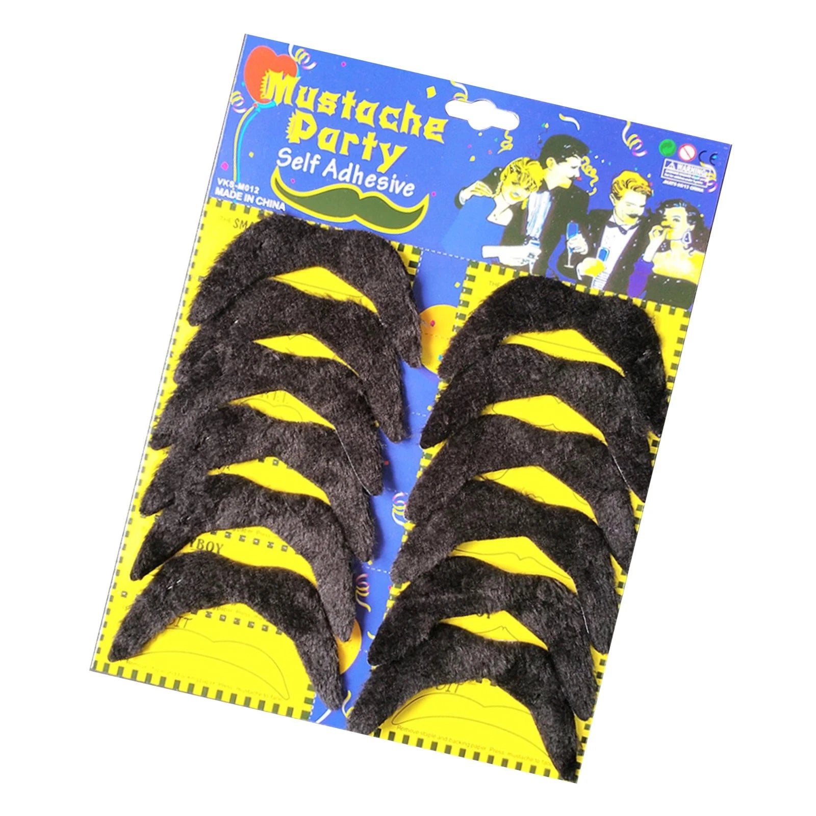 Self Adhesive Tash Black Fake Mustache Mexican 70's Stick Mustache