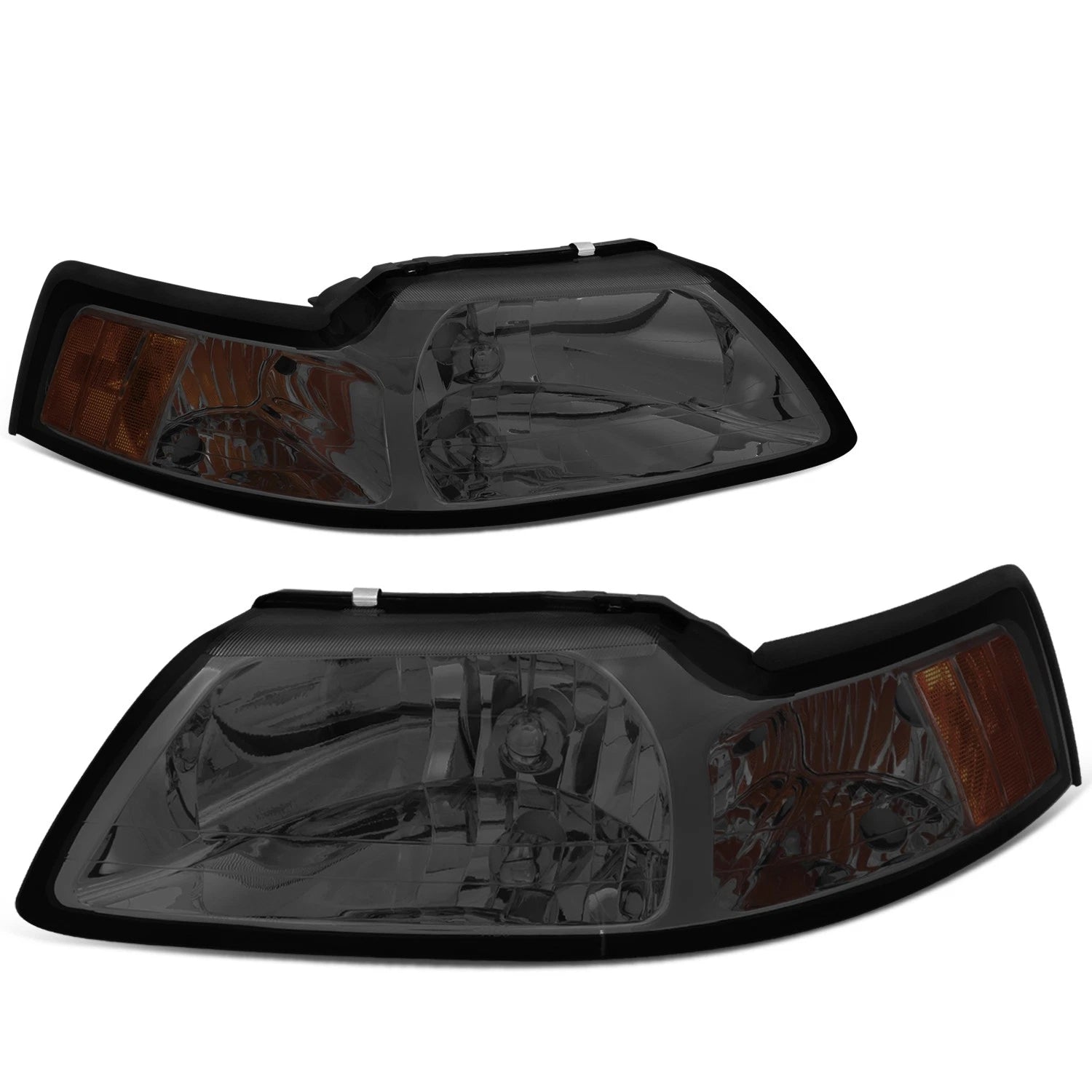 Fit 1999-2004 Ford Mustang Pair Smoked Housing | Built Supply Co
