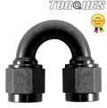 An-6 90 Degree Forged Ptfe Hose Fitting Black
