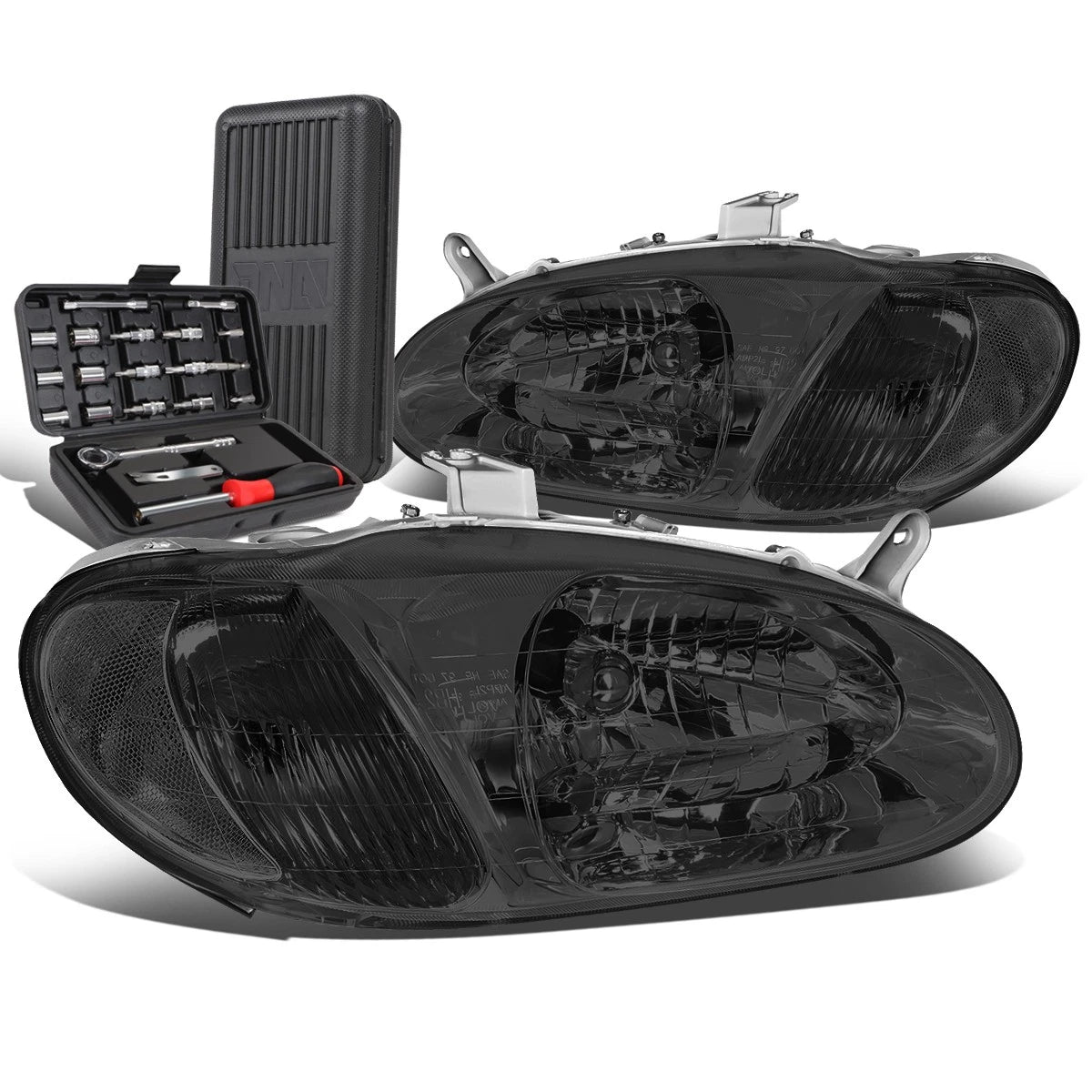 For 1998-2001 Sephia Pair Smoked Housing Clear Side | Built Supply Co