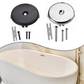 Aesthetic Silver And Black Tub Drain Cover Complete Set For Quick