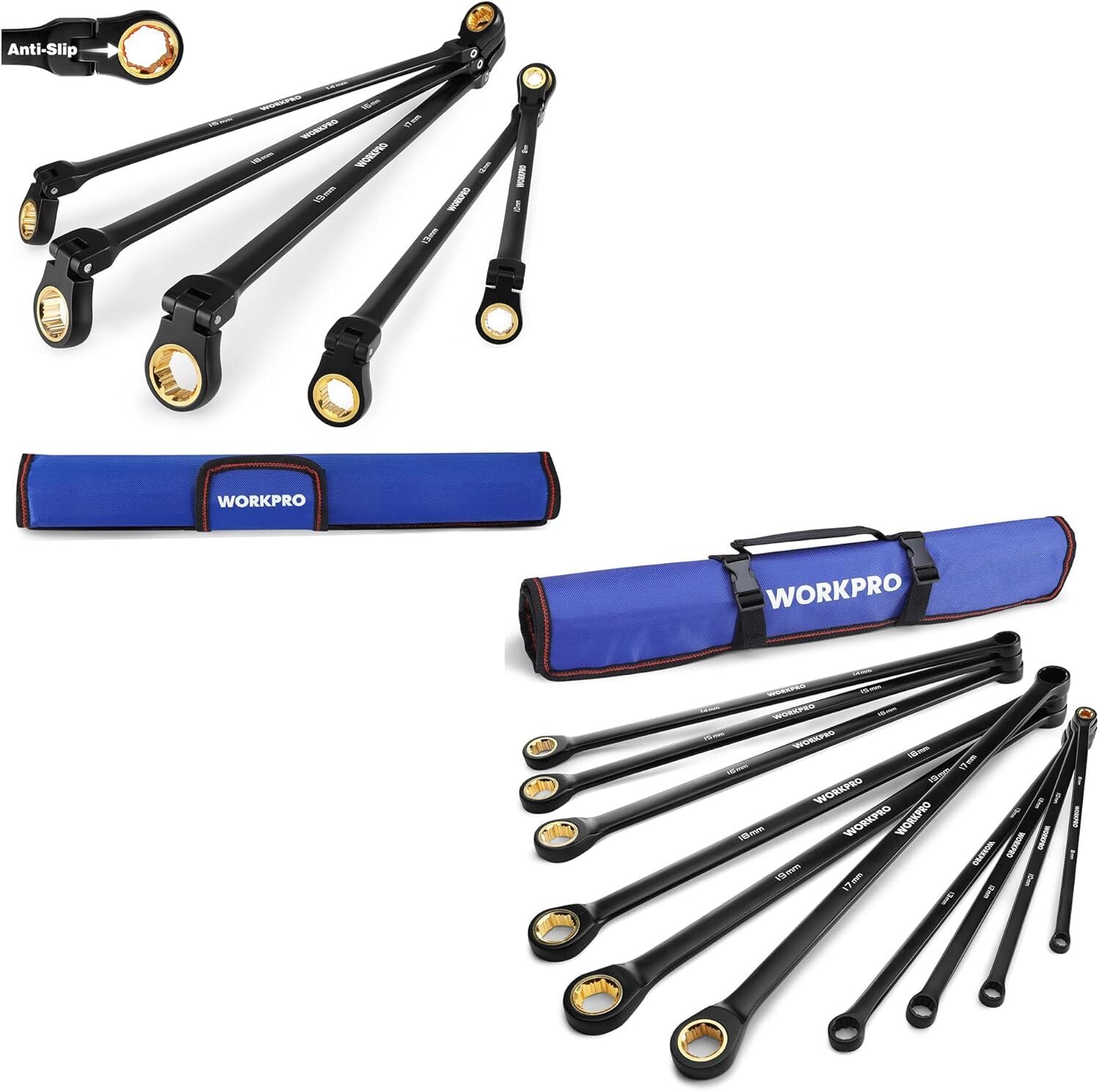 10-Piece Extra Long Ratchet Wrench Set