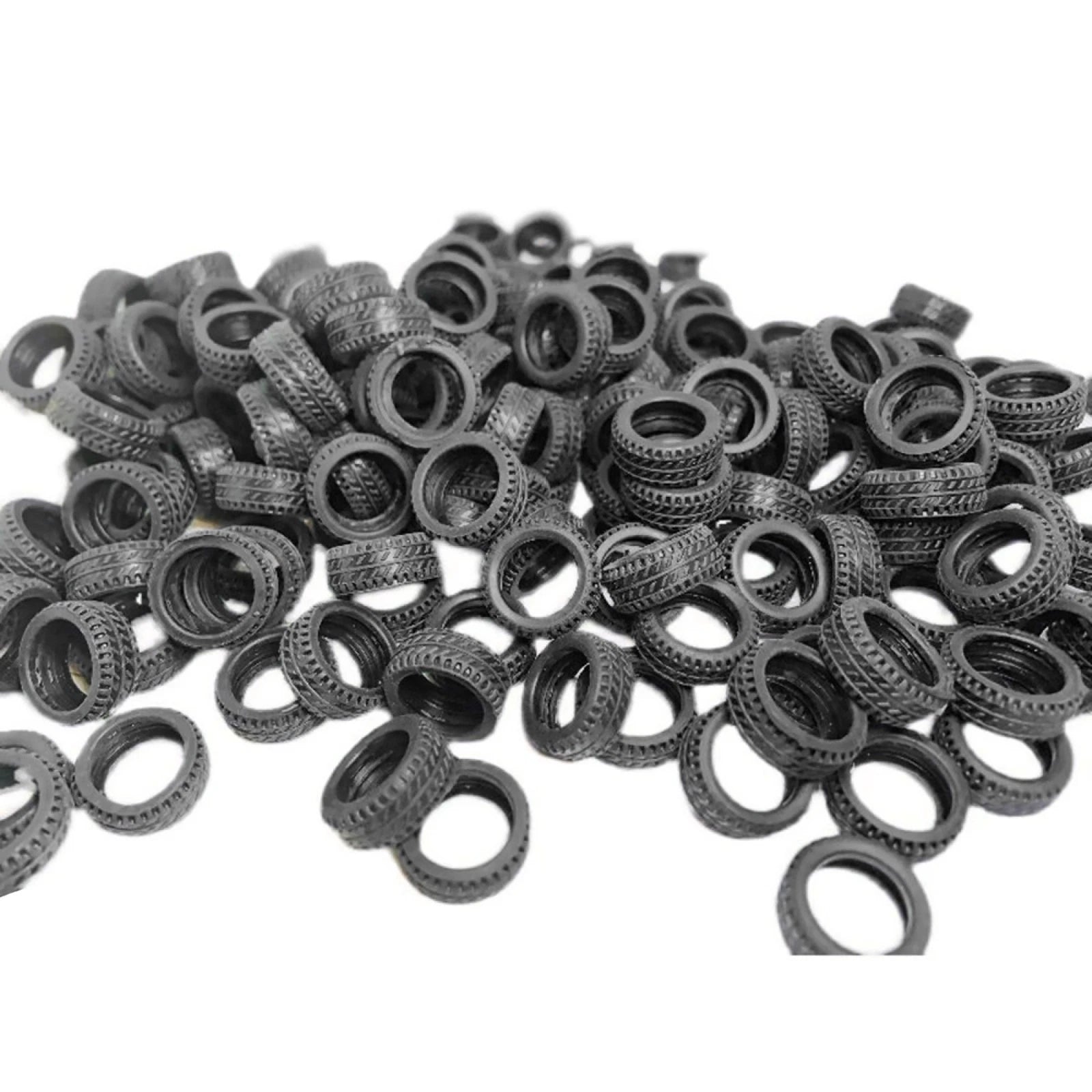 Lot 1/32 Model Car Rubber Tire Diorama Rubber Tire Display Accessories
