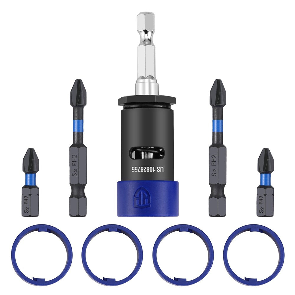 WORKPRO 1/4" Driver Drywall Screw Setter/Extractor Impact Bit Holder