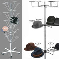 White 10 Layers Revolving Rotating Hat Rack Clothes Rack Garment