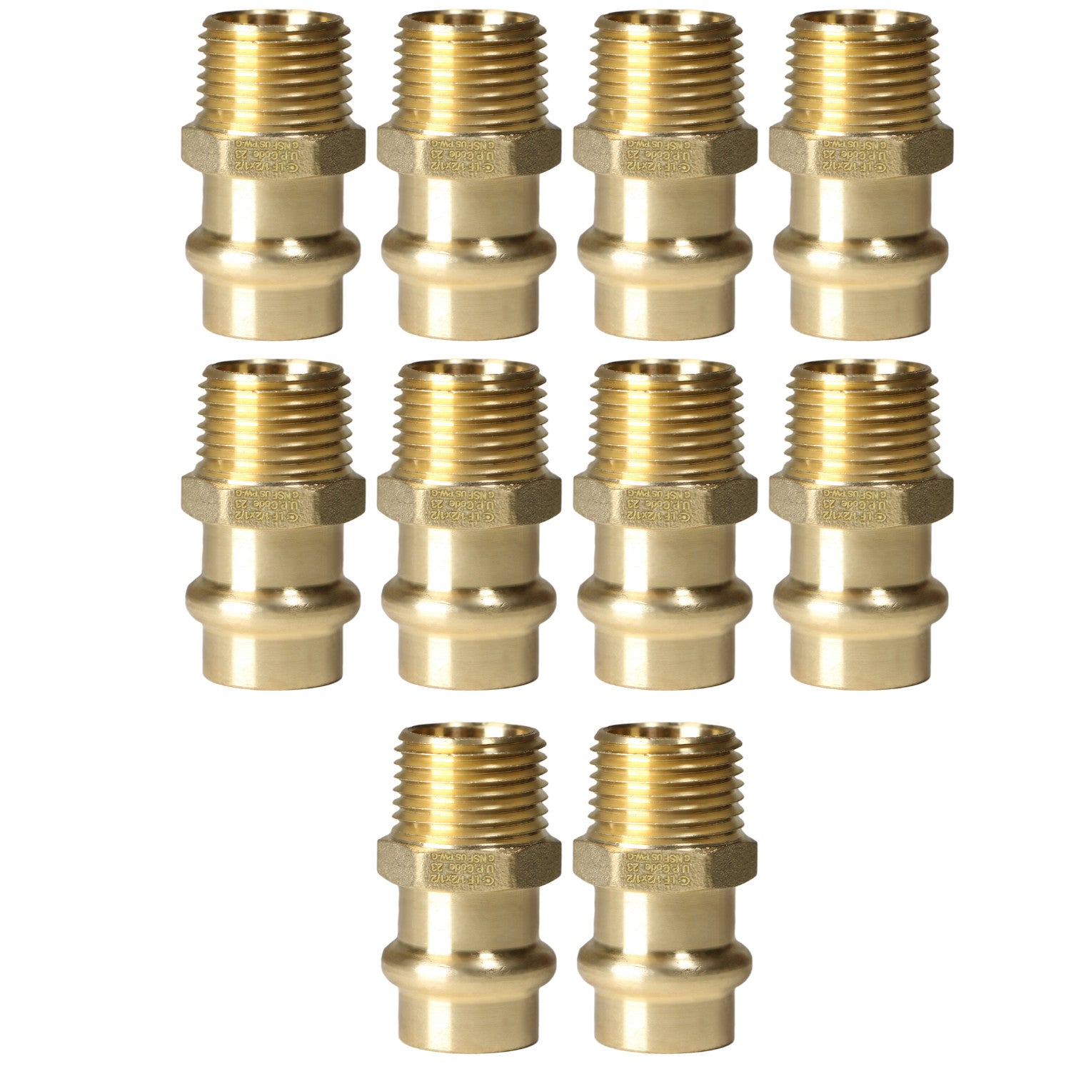 XFITTING 1/2" Press Male Adapter - 10 Pack