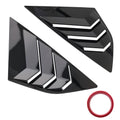 Rear Window Louvers for Ford Focus MK3 Hatchback 2012-2018 ABS Gloss Black