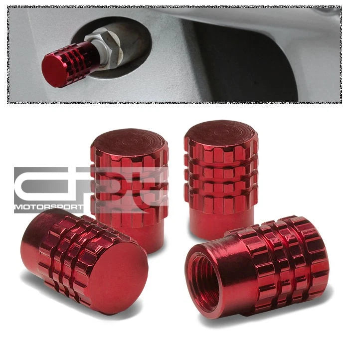 Aluminum Tire/rim Valve Air Port Dust Cover Stems Cap/caps Rt046 Red