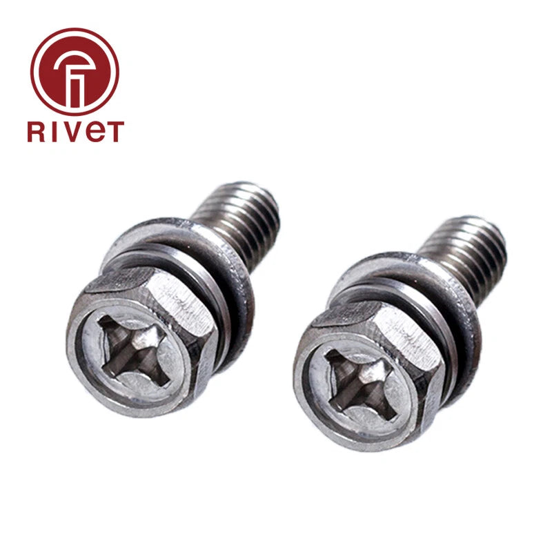 M4 M5 M6 M8 Cross Recessed Hexagon Bolt Indentation Plain Washer