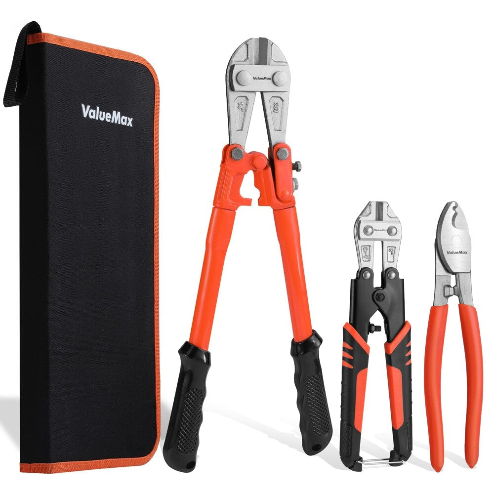 ValueMax 3-Pcs Bolt Cutter Plier Set 14" 8" Cable Cutter