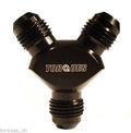 AN -6 (AN6 AN 06) Billet Aluminium Y Block Adapter Fitting in Black