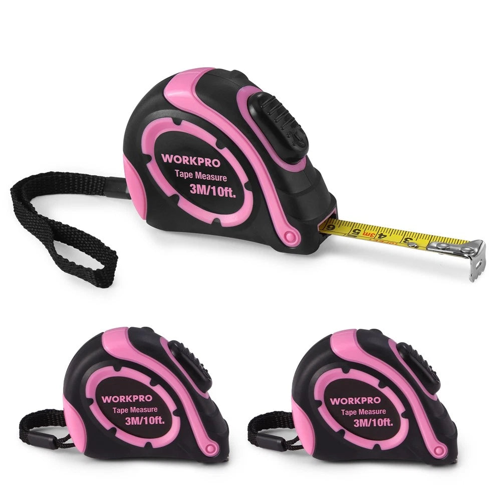 Workpro Tape Measure 10 Ft 3 Pack Easy Read Metric | Built Supply Co