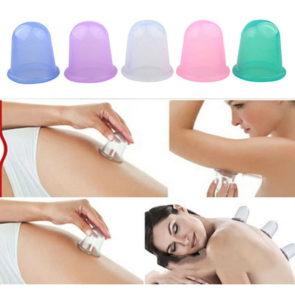 5 Colors Silicone Massage Vacuum Cupping Body Facial Cups Therapy