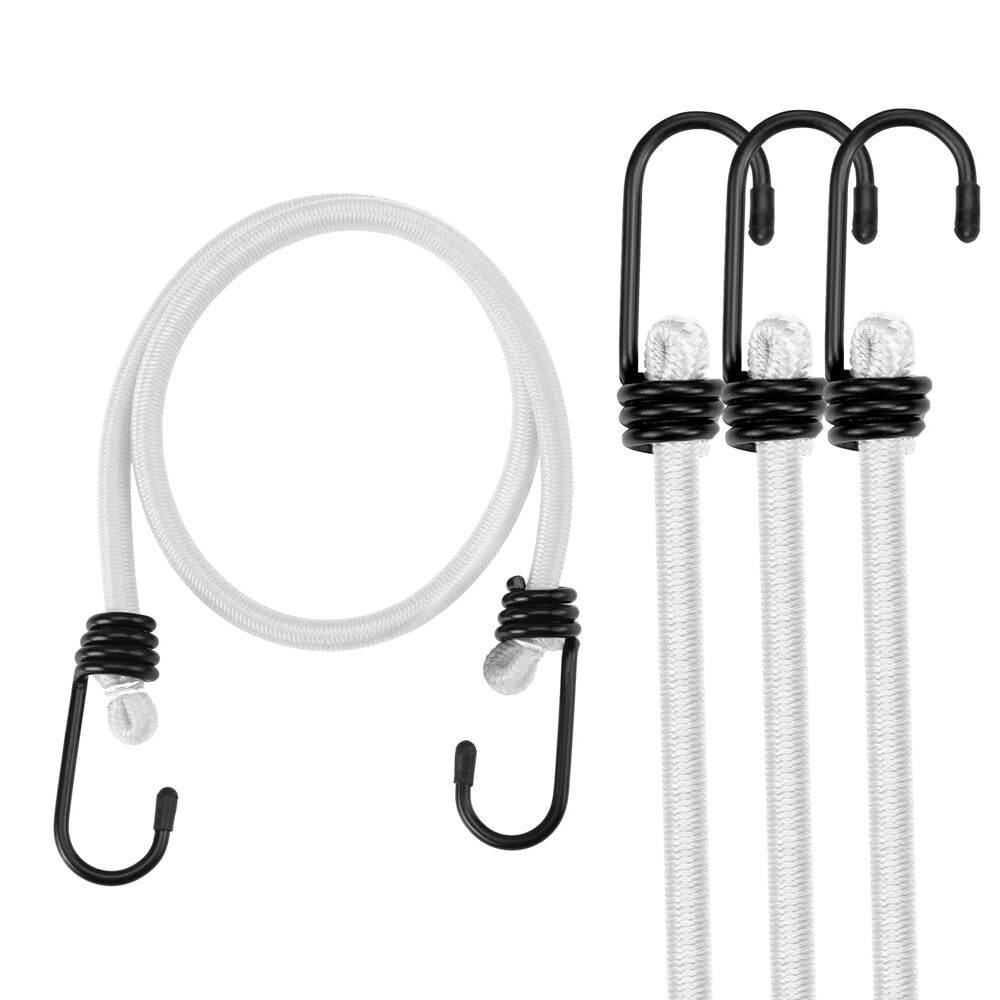 Workpro 4PC Heavy Duty Assortment Bungee Cords Strap W/hooks Tie