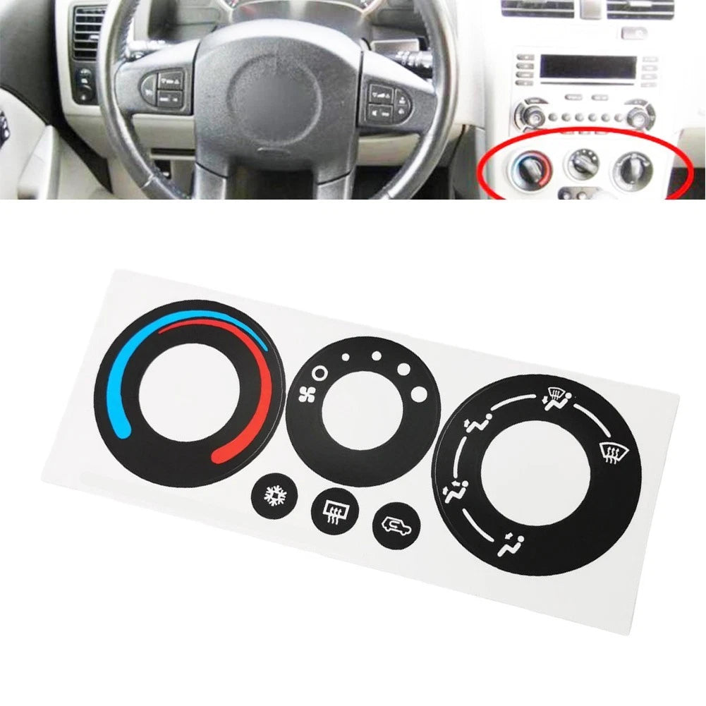 Car Climate Label Ac Control Decal High Grade Vinyl Reduced Light
