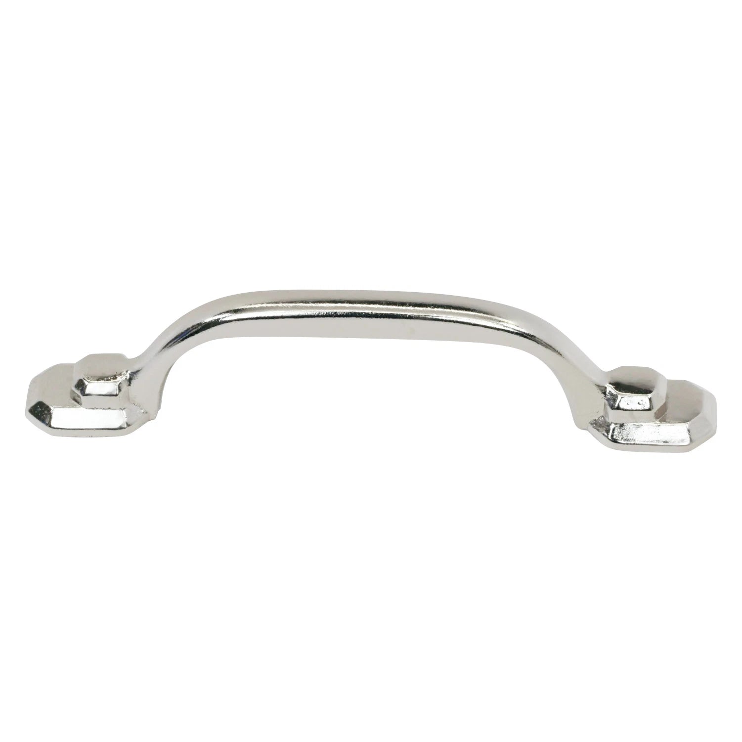Hexa Style 3" Center Traditional Polished Nickel Kitchen Cabinet Pull
