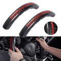 Red Carbon Fiber Non-slip Steering Wheel Booster Cover Car Interior
