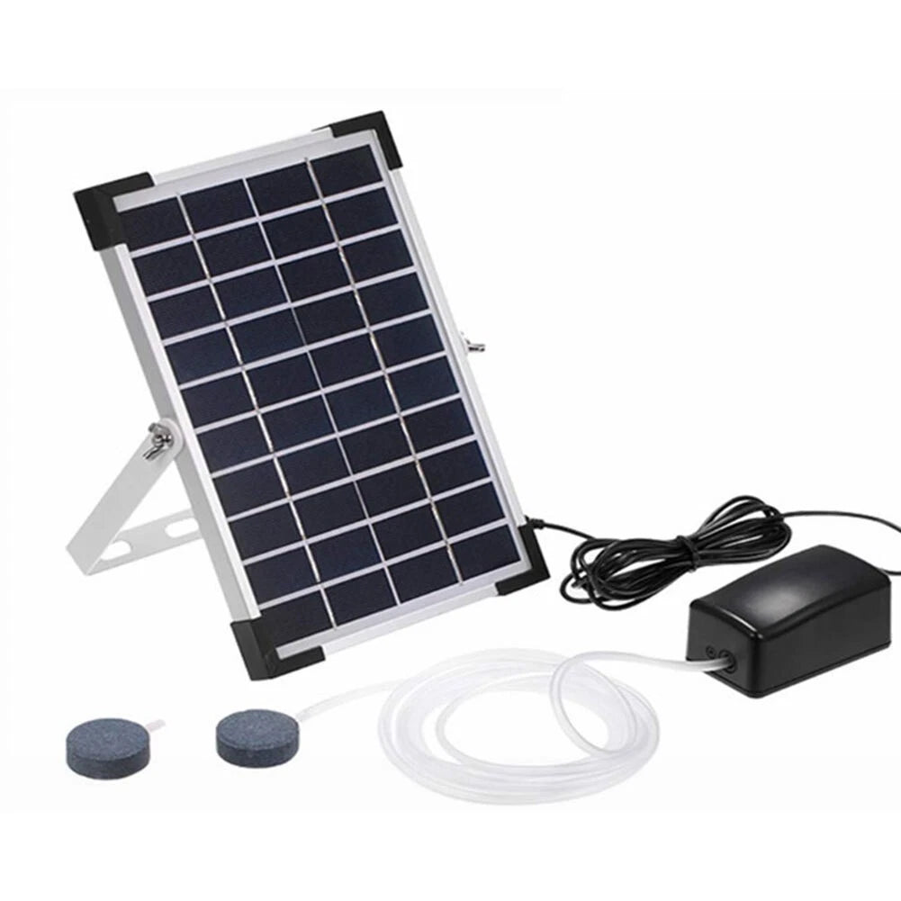5W Solar Powered Pond Oxygenator Fish Tank Oxygen Pump For Better
