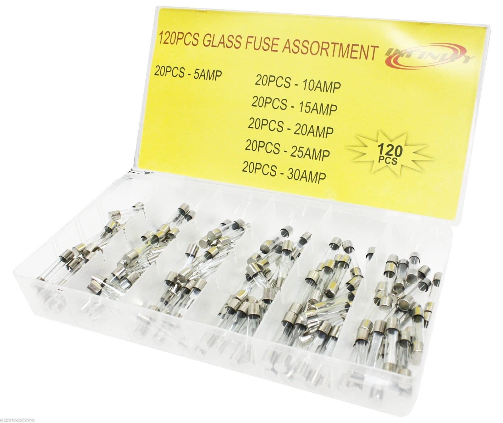 Quick Blow Glass Tube Fuse Assorted Car Circuits Fuse 5amp - 30amp