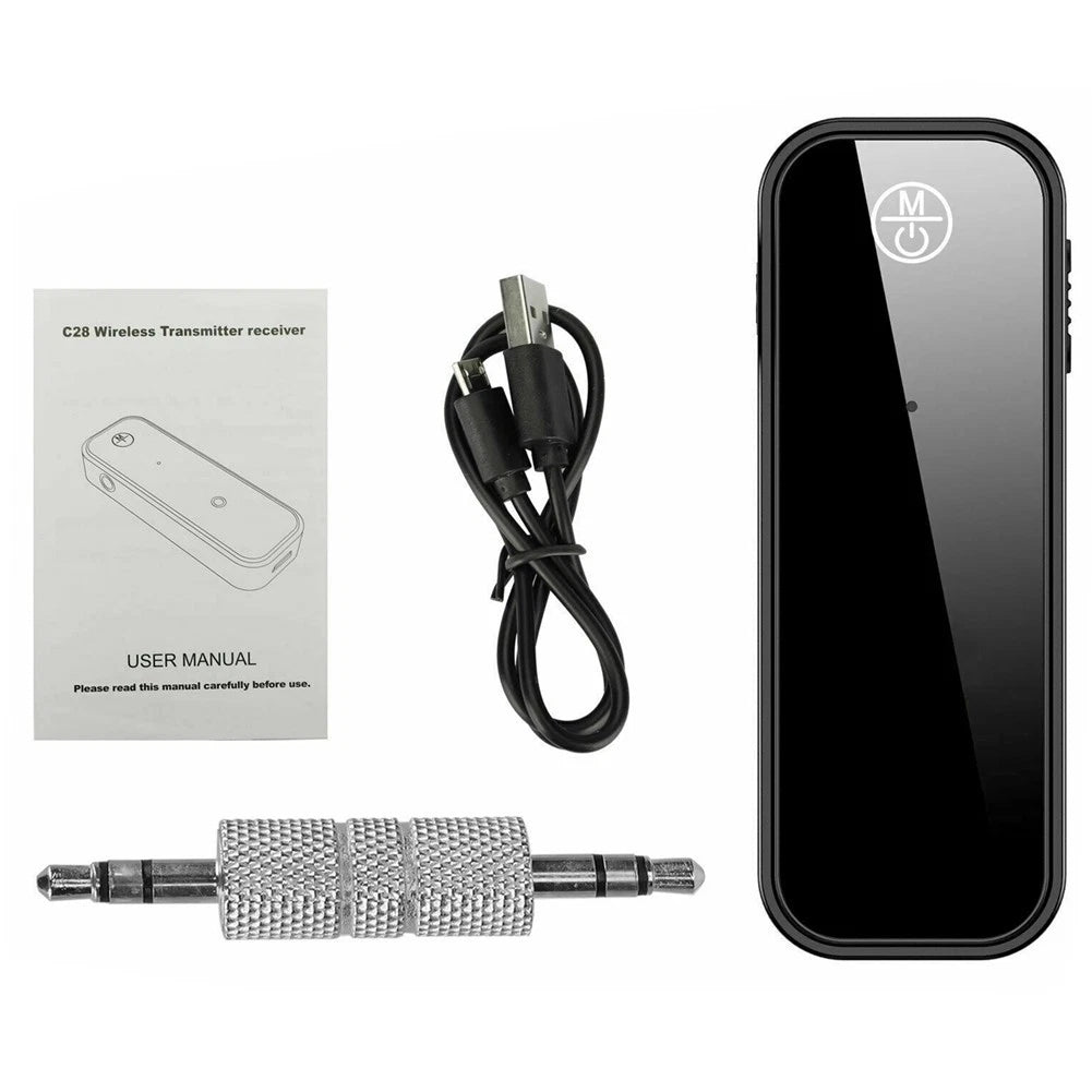 Bluetooth 5.0 Audio Transmitter Receiver Adapter 3.5 Aux Cable Car
