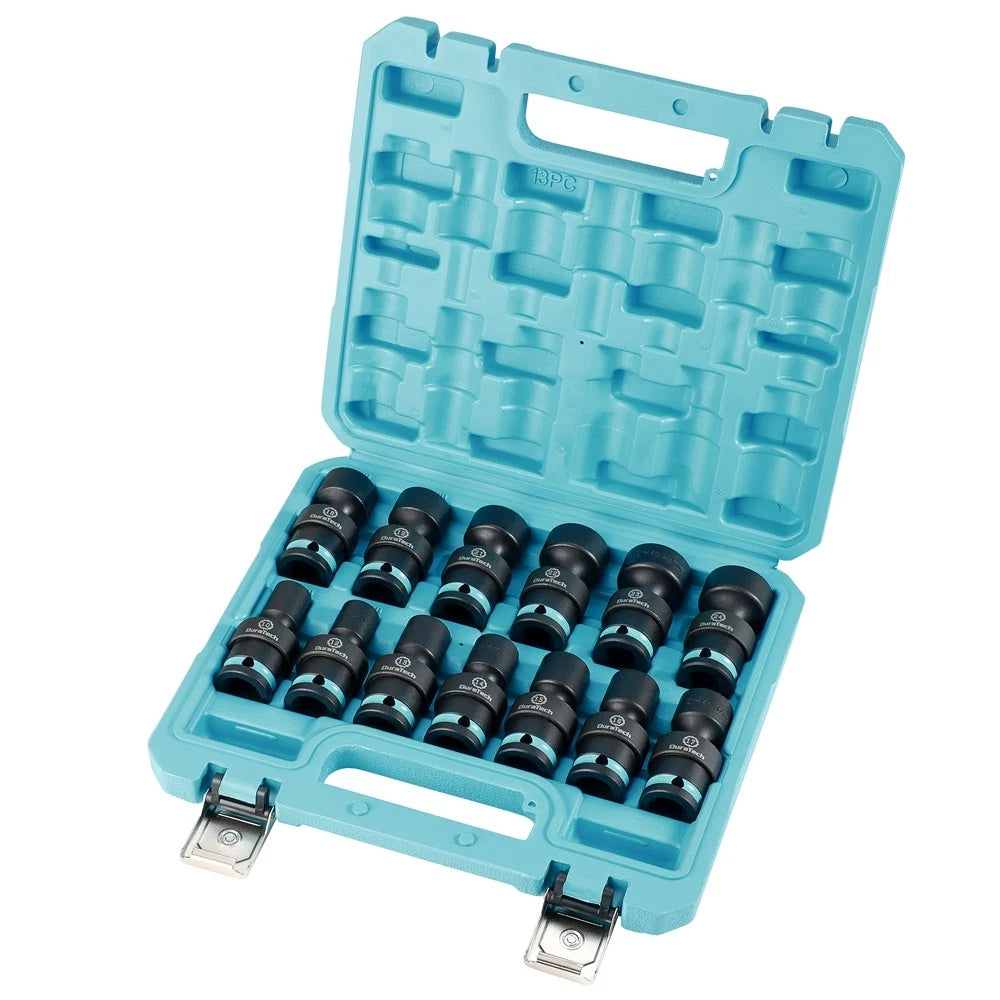 Duratech 1/2" Impact Swivel Socket Set 10-24mm | Built Supply Co