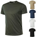 Men's Casual Sports T Shirt Round Neck Solid Color Quick Drying Fabric