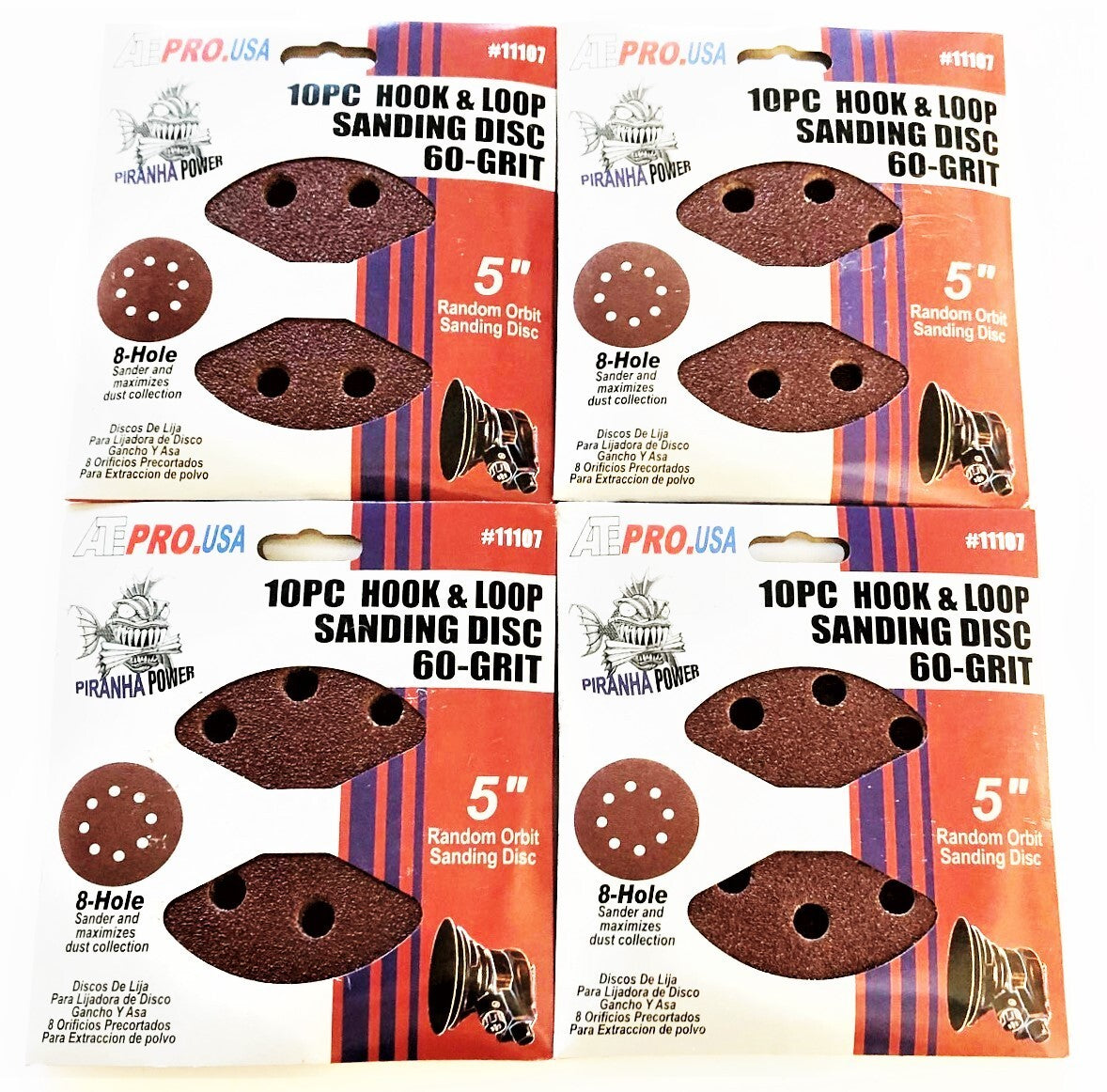 ATE Pro 5" Hook and Loop Sanding Discs 60 Grit by ATE Pro