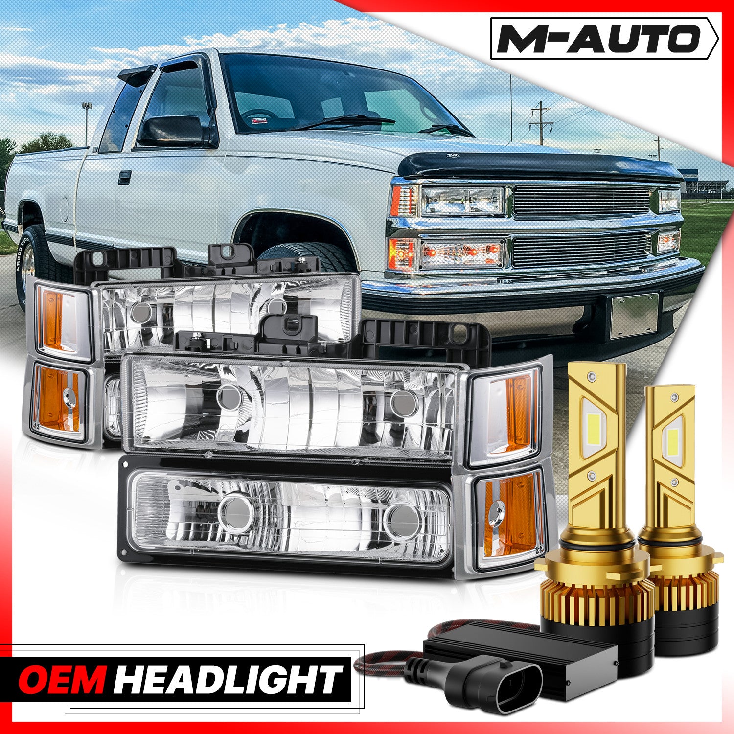Chevy C/K Headlight & Bumper Corner Lamp Set