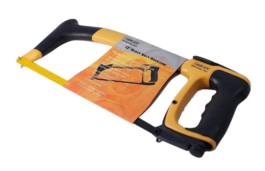 12" Heavy Duty High-tension Hacksaw Frame Dual Blade Mount Ergogrip